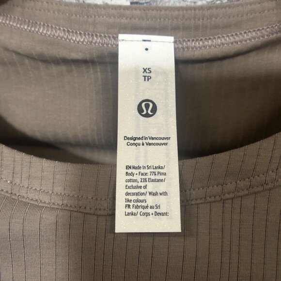 NWT Lululemon Stretch Cotton Rib Crewneck SS Bodysuit Thong Size XS (WSHG) - Picture 11 of 16